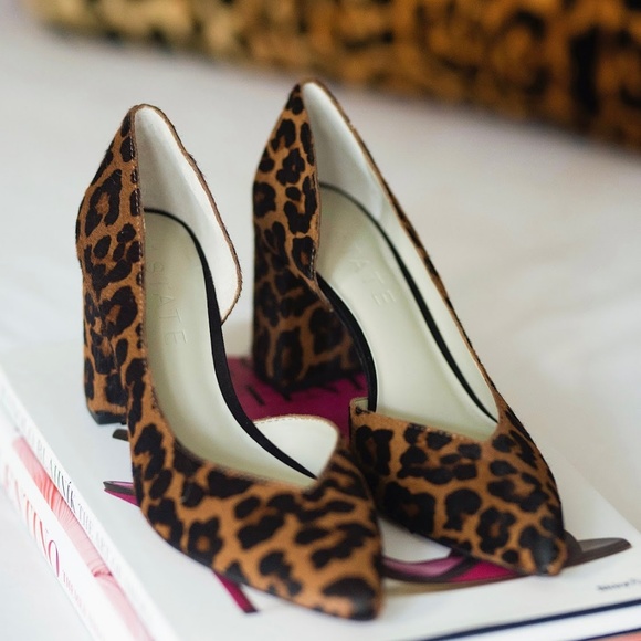 1. State Shoes - 1.State Leopard Pointy Sisteen Half dOrsay Pump